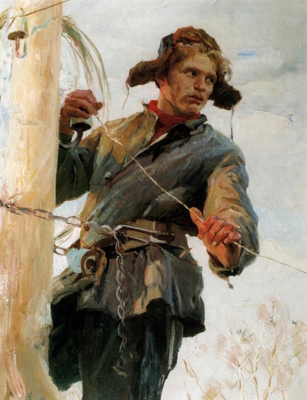 93.Шапаев Фёдор Васильевич, "Колхозный электрик", 1964